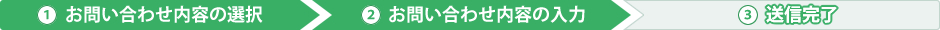 お問い合わせ内容の選択・入力